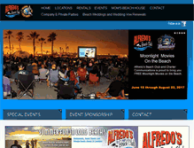 Tablet Screenshot of alfredosbeachclub.com